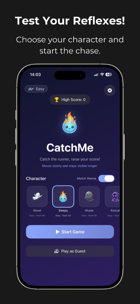 CatchMe screen 1